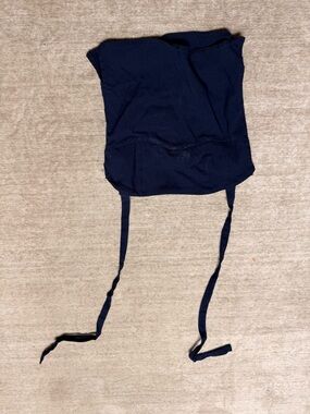 Edikted Navy Strapless Bandeau Top with Tie